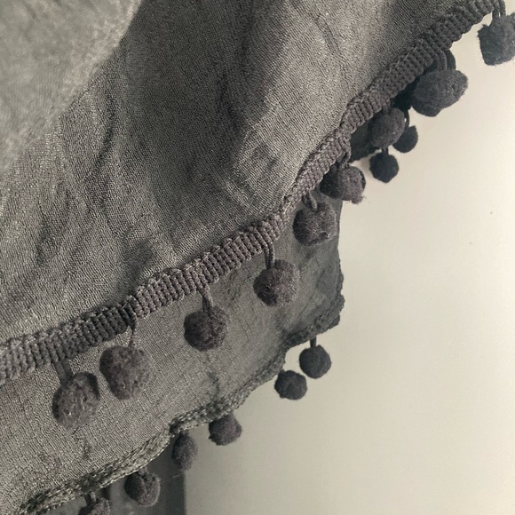 Black crochet pom pom trim coverup - Picture 10 of 10